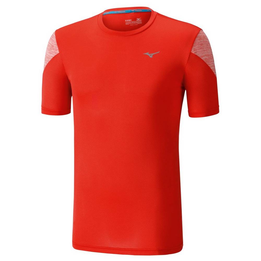 Camisetas Mizuno ALPHA SHORT SLEEVE 2.0 Hombre Rosas Baratas TPBE-78041